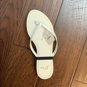 White jcrew sandals size 7